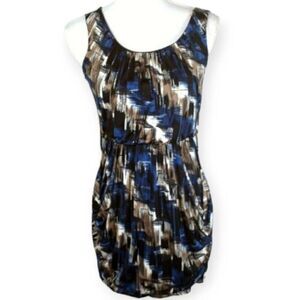 FOREVER 21 DRESS BLUE & BLACK SZ.S EUC.